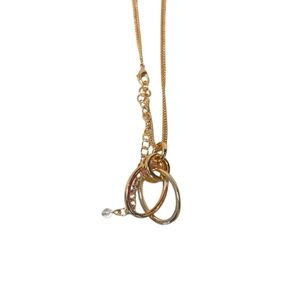 Napier Gold Tone Oval Ring Necklace